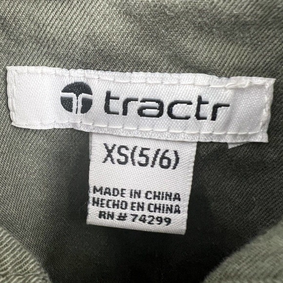Tractr Snap Front Long Sleeve Top Patches XS 5/6 - Picture 6 of 6